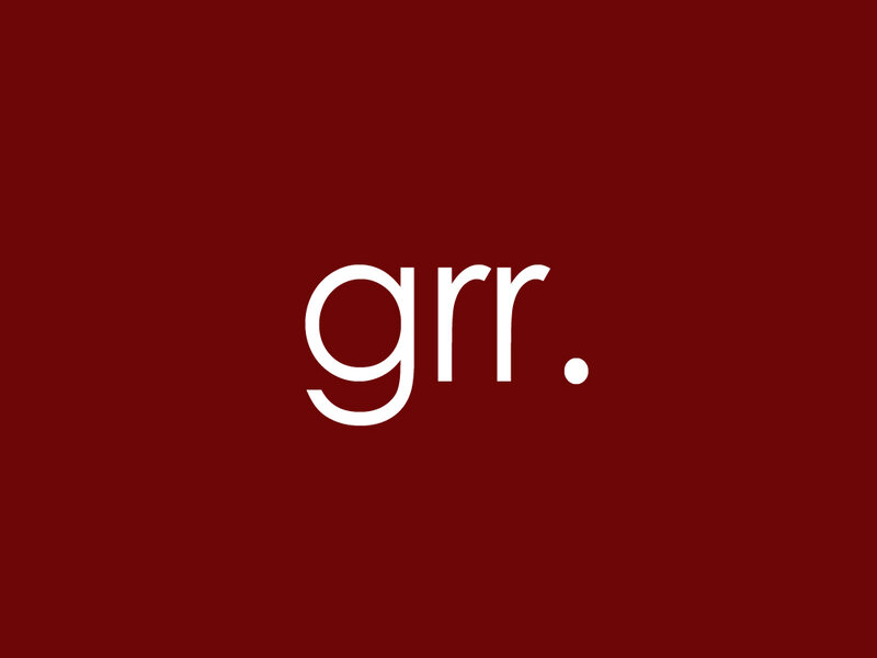 white text on red background