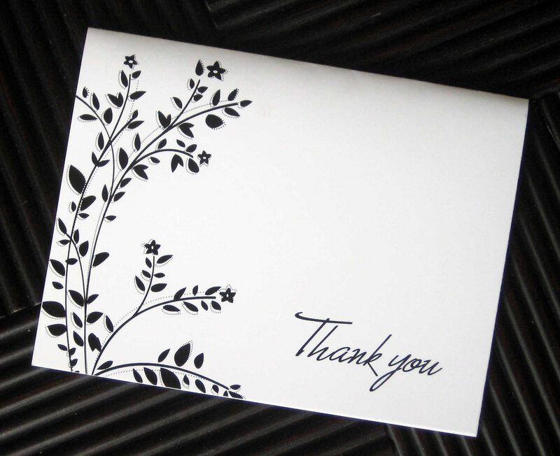 White Thank You Card