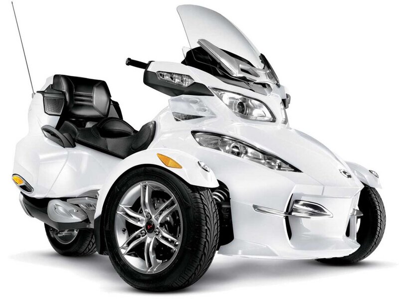 White Three-wheeled Motorcycle — Neutral