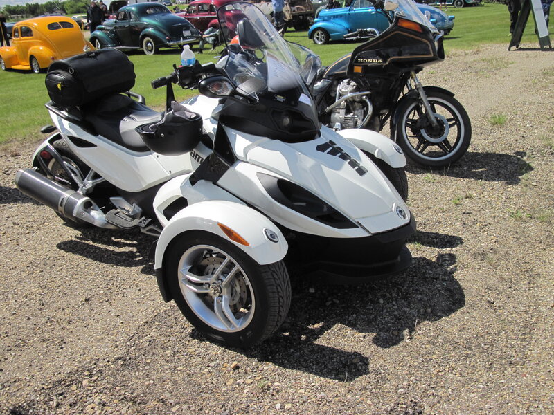 White Three-wheeled Motorcycle — Outdoor