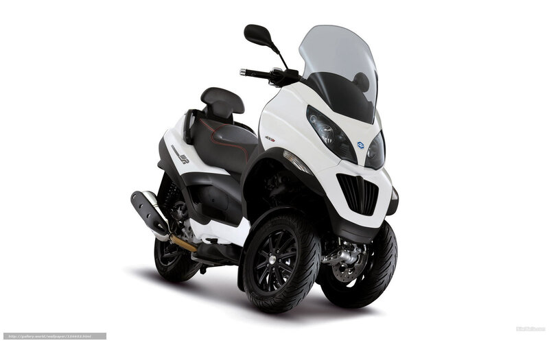 white three-wheeled scooter