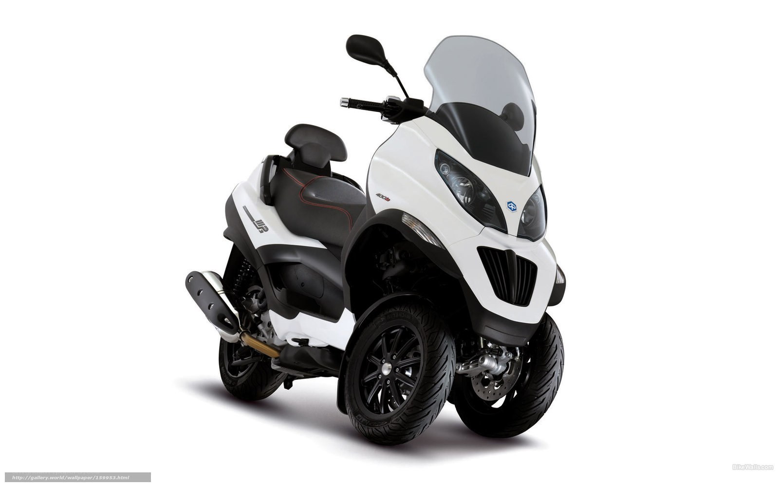 white three-wheeled scooter