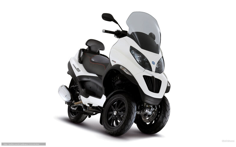 white three-wheeled scooter