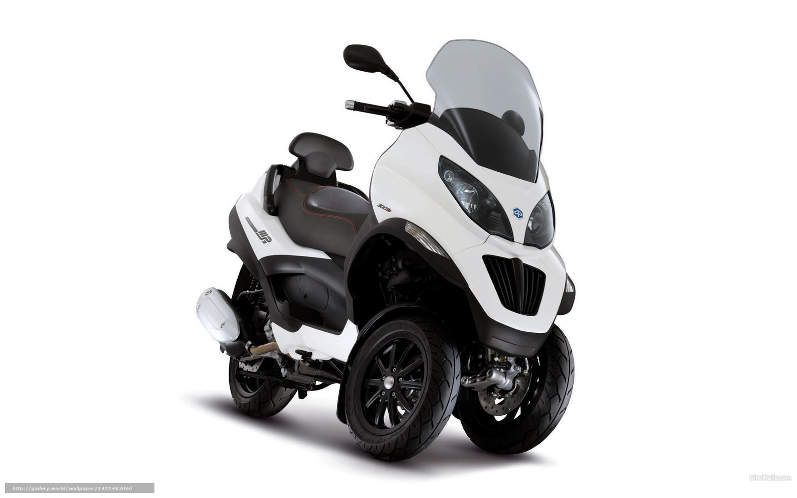 white three-wheeled scooter