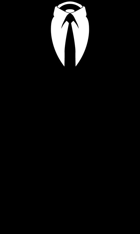 white tie and shirt silhouette