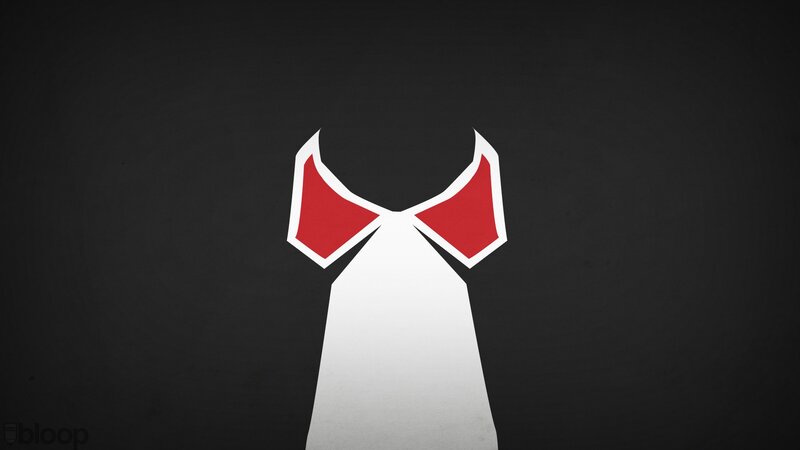 White Tie with Red Collar — Black