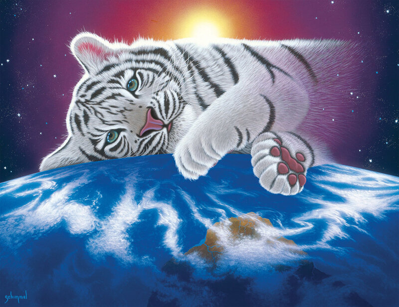 White Tiger Cub — Blue