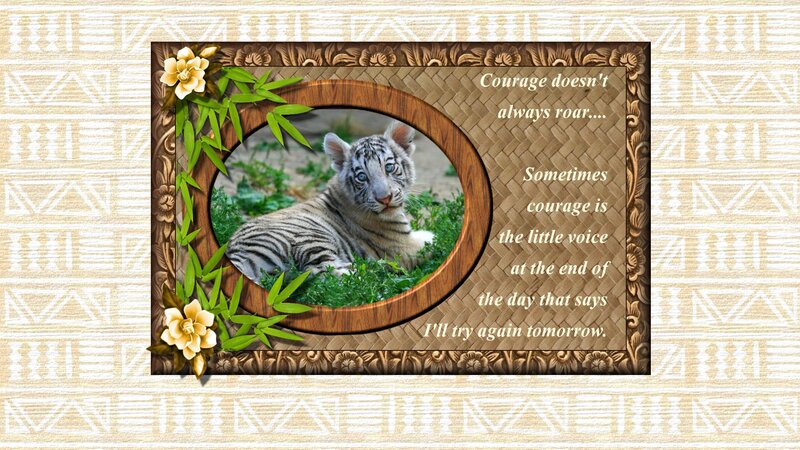 White Tiger Cub — Brown, Calm