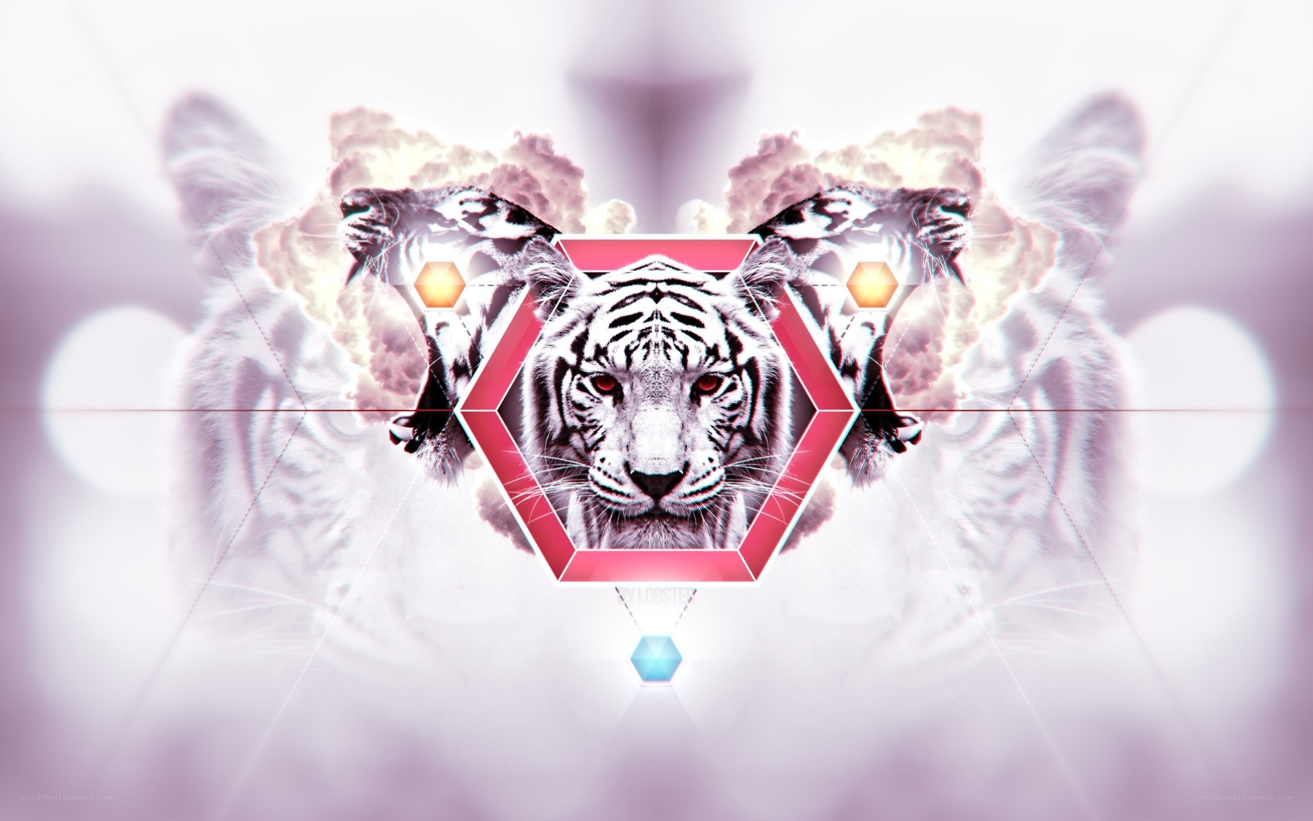 white tiger digital art