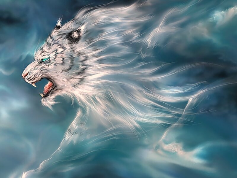 White Tiger in Motion