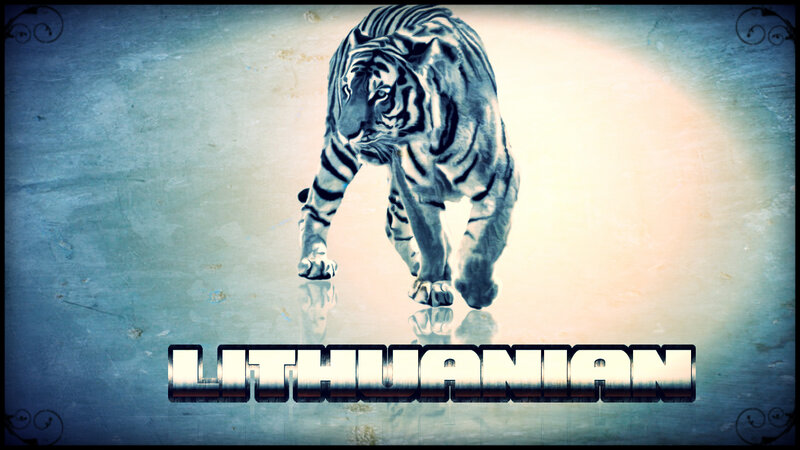 White Tiger Walking — Blue