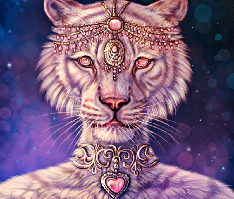 White Tiger with Jewelry