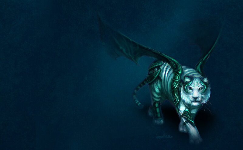 White Tiger with Wings