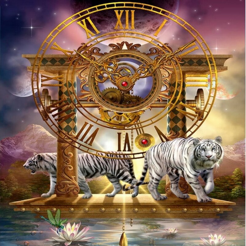 White Tigers and Clock