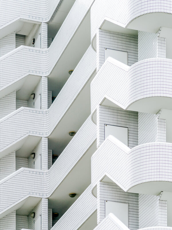 White Tiled Building Facade