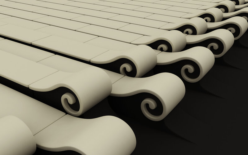 White Tiled Surface