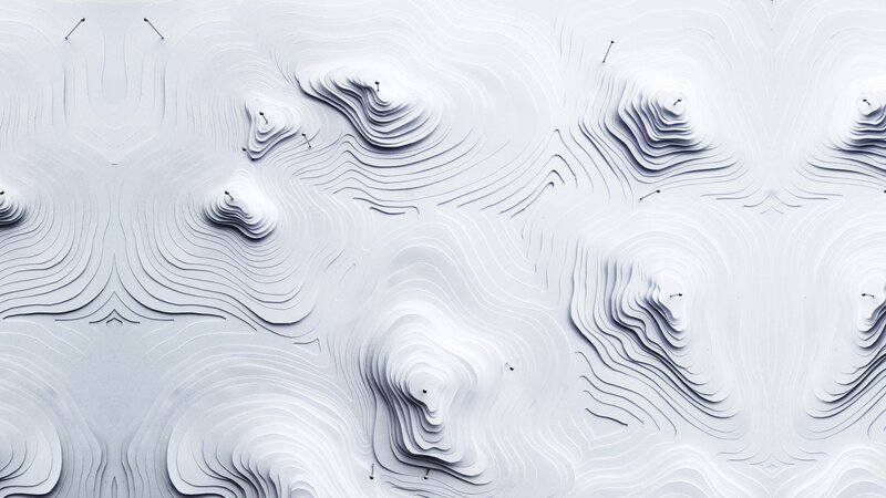White Topographic Model