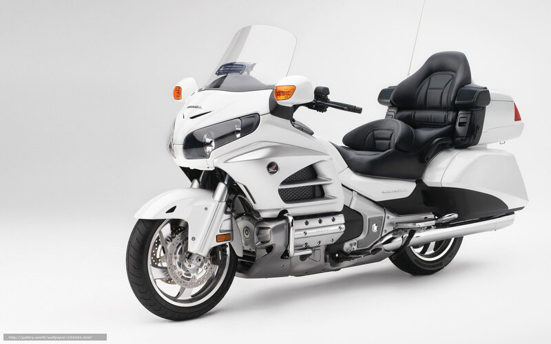 White Touring Motorcycle — Neutral, Photograph, Seat, Windshield