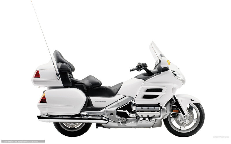 White Touring Motorcycle — Neutral, Photograph