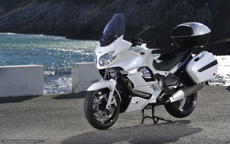 White Touring Motorcycle — Serene, Afternoon