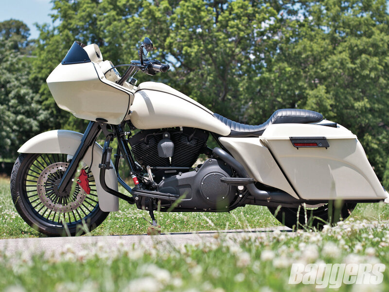 White Touring Motorcycle — Serene, Summer