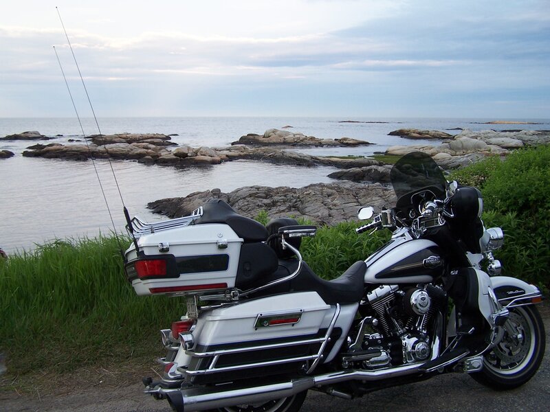 White Touring Motorcycle — Serene