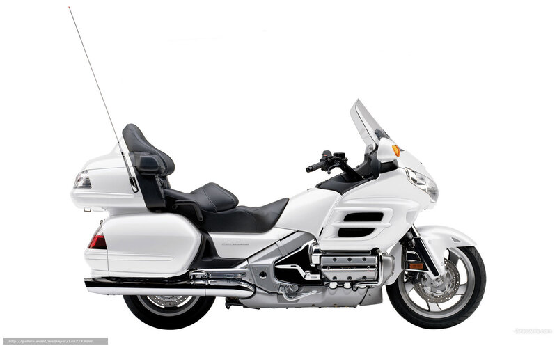 white touring motorcycle