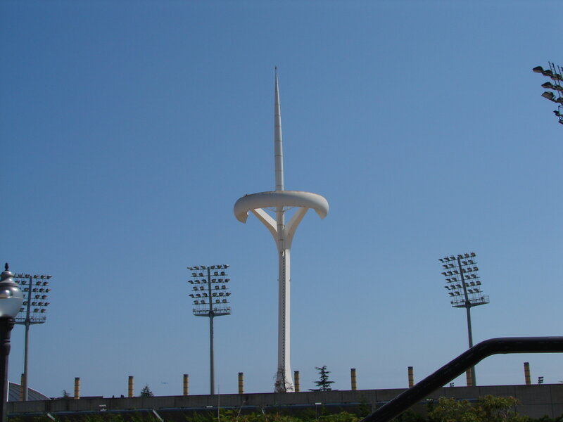white tower at stadium