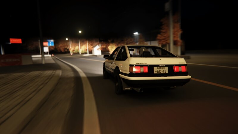 White Toyota Ae86 — Black