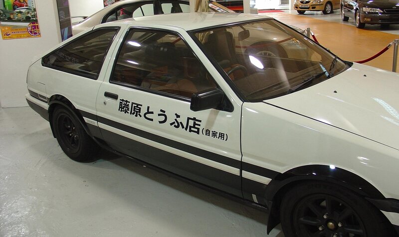 white toyota ae86 car