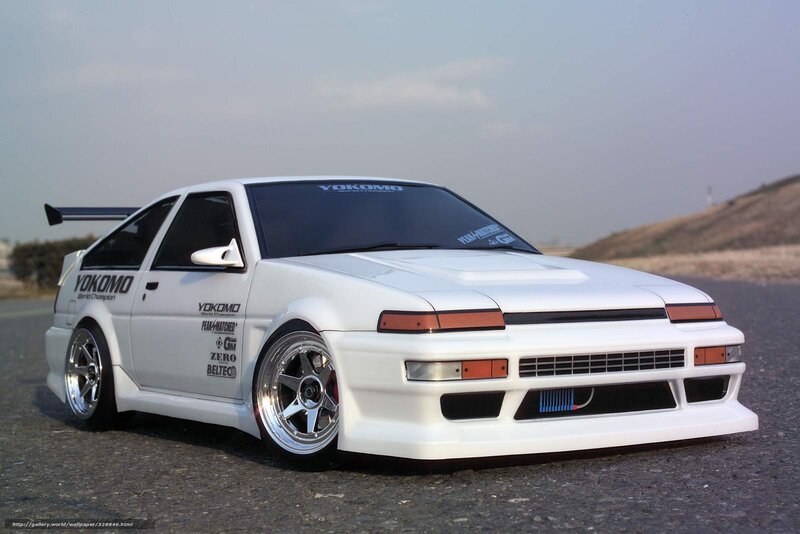 white toyota ae86 race car