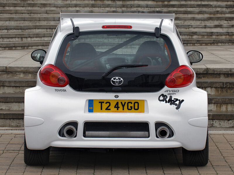 white toyota aygo sport