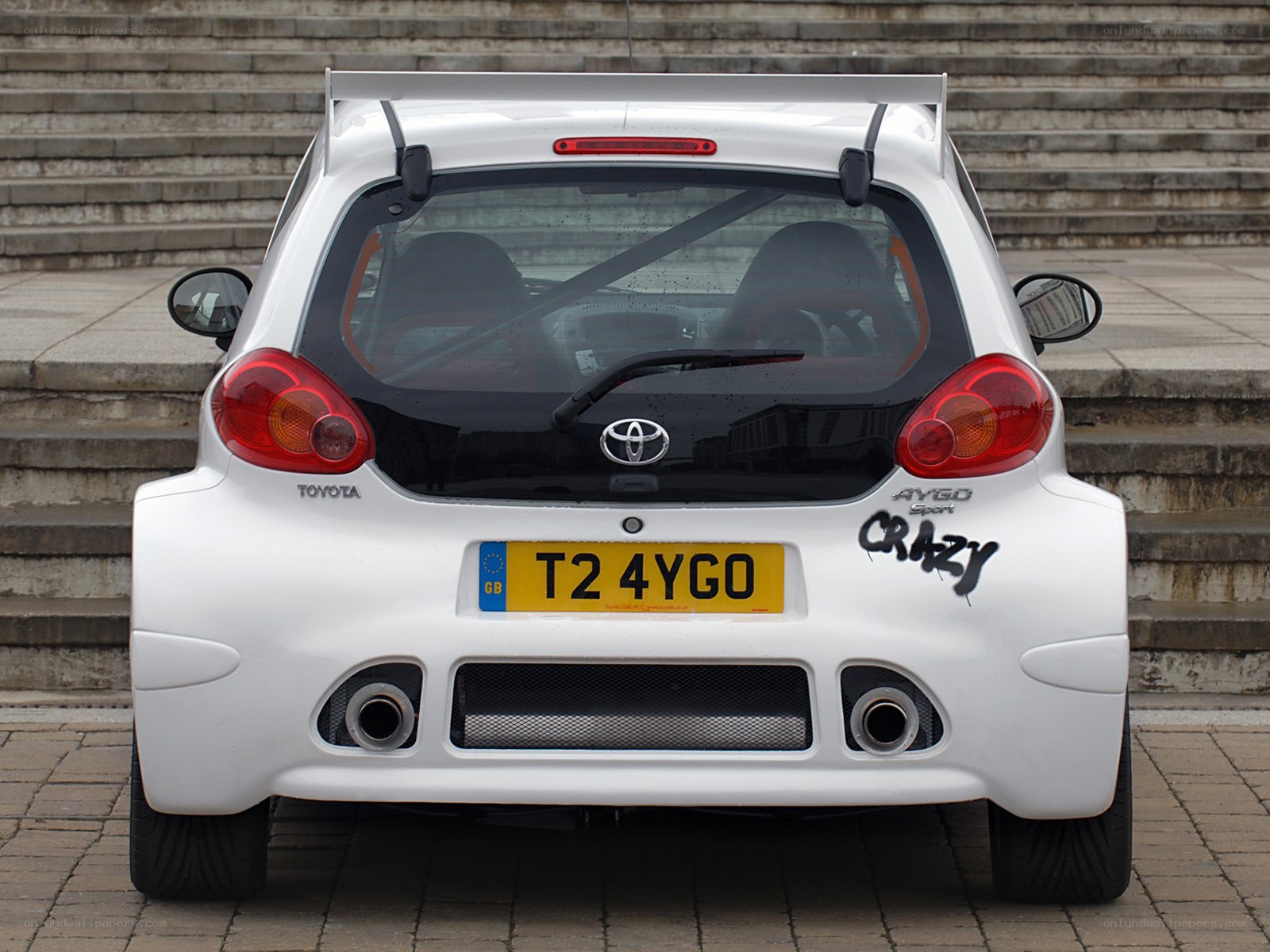 white toyota aygo sport