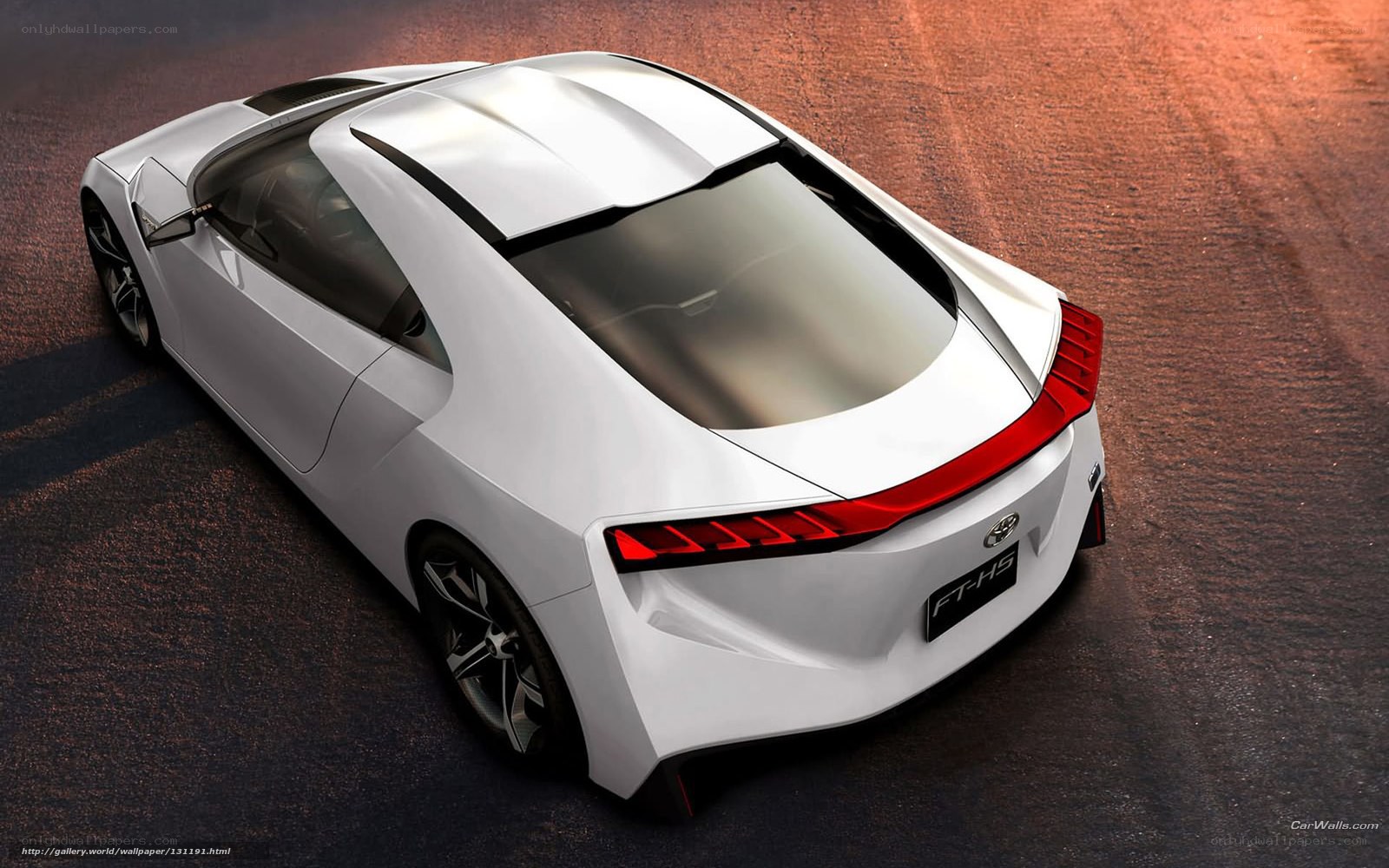 White Toyota FT-HS concept car