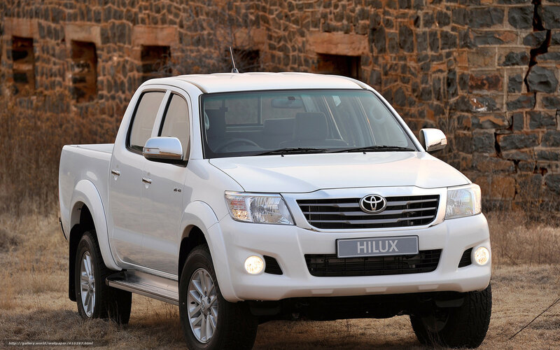White Toyota Hilux Pickup