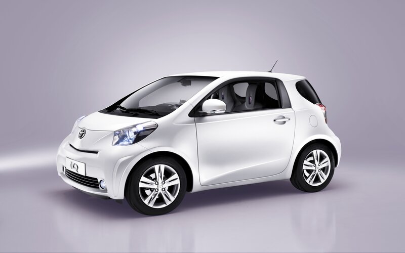 White Toyota IQ Car — Neutral