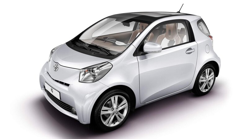 White Toyota IQ Car — Silver