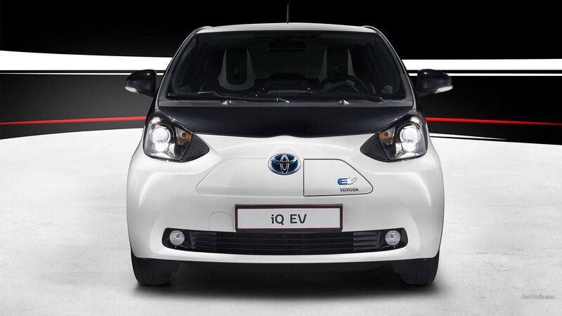 White Toyota Iq Ev — Dramatic