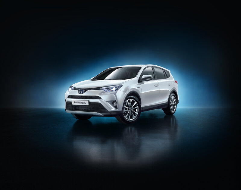 White Toyota RAV4 Hybrid