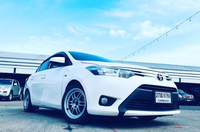 White Toyota Sedan