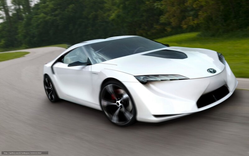 White Toyota sports car on road