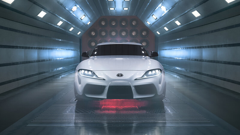 White Toyota Supra — Dramatic, 3d Render, Car