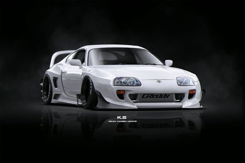 White Toyota Supra — Dramatic, 3d Render