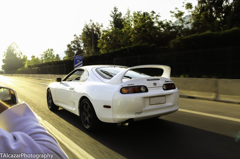 White Toyota Supra — Dynamic