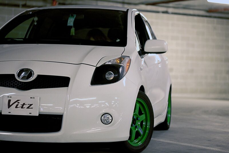 White Toyota Vitz