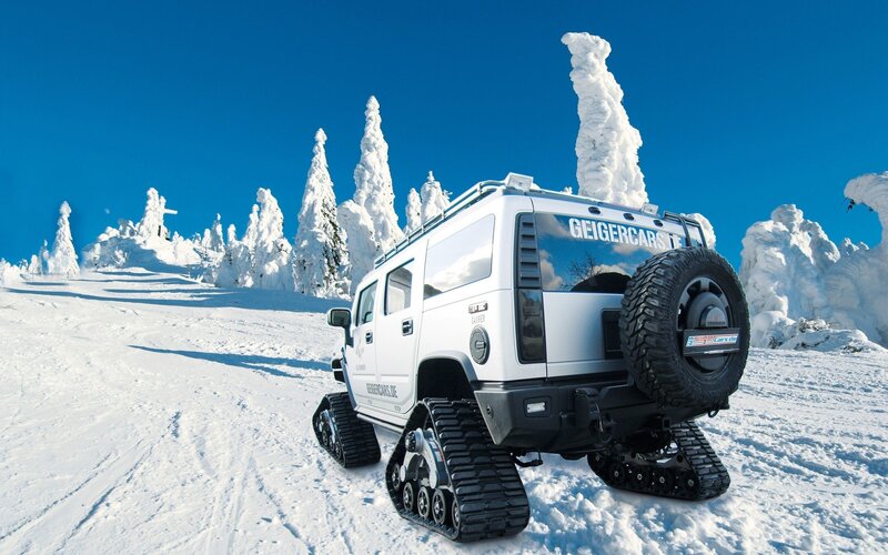 White Tracked Vehicle