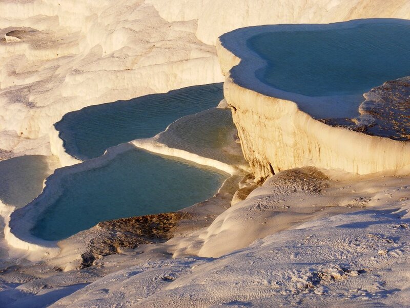 White Travertine Pools