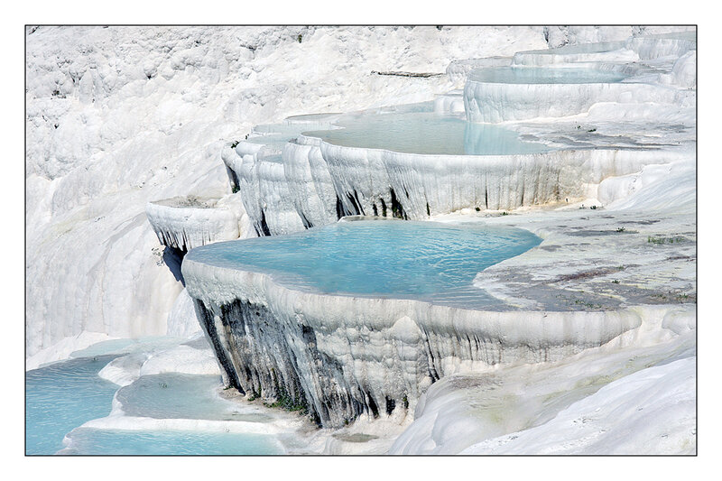 White Travertine Terraces — Serene, Afternoon