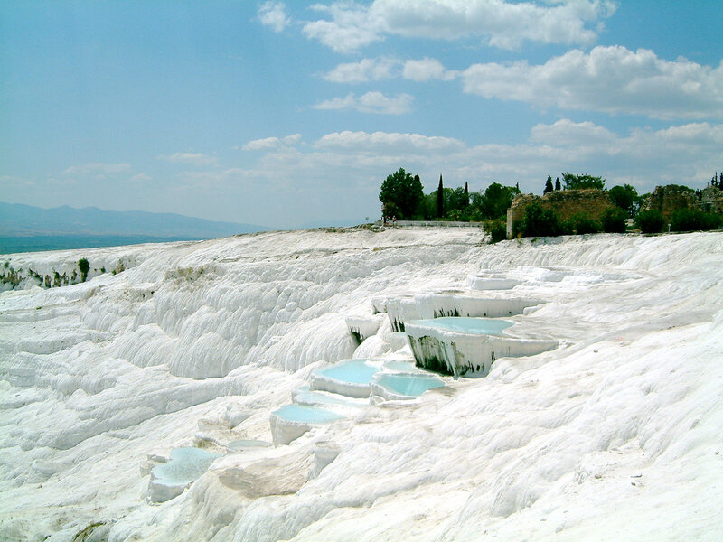 White Travertine Terraces — Serene