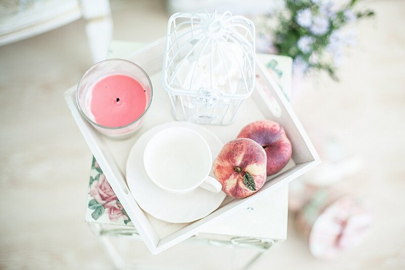 White Tray with Fruit